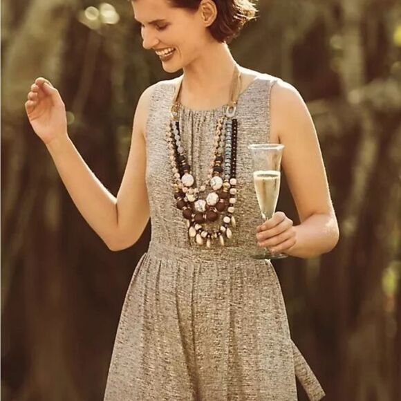 Anthropologie Meadow Rue Metallica Jumpsuit - Picture 2 of 12